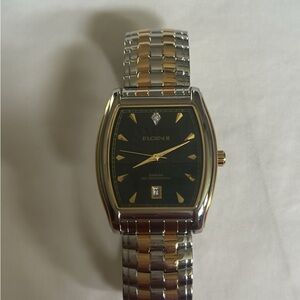 Elgin II Men's Black Dial Two-Tone Watch